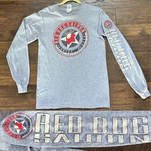 Scottie dog Red Dog Saloon gray t-shirt long sleeves adult small Juneau, Alaska